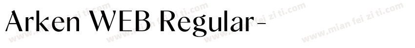 Arken WEB Regular字体转换